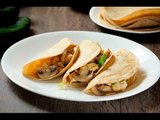 Tacos de pollo con champiñones - Receta fácil y rápida