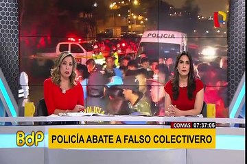 Comas: Policía abatió a presunto falso colectivero