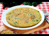 Tortilla de huevo con espinacas y quinoa - Receta vegetariana