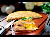 Tortilla de huevo con jamón y berenjena - Receta fácil