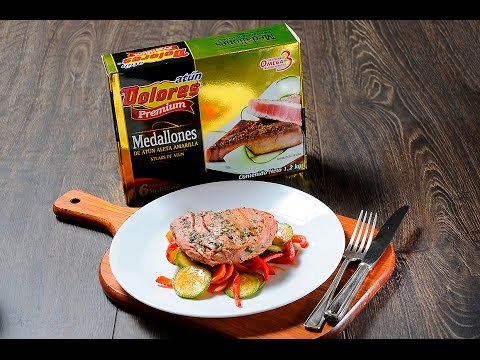 Medallón de atún Dolores con verduras
