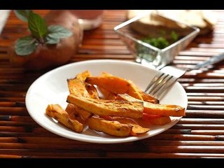 Bastones de camote horneados