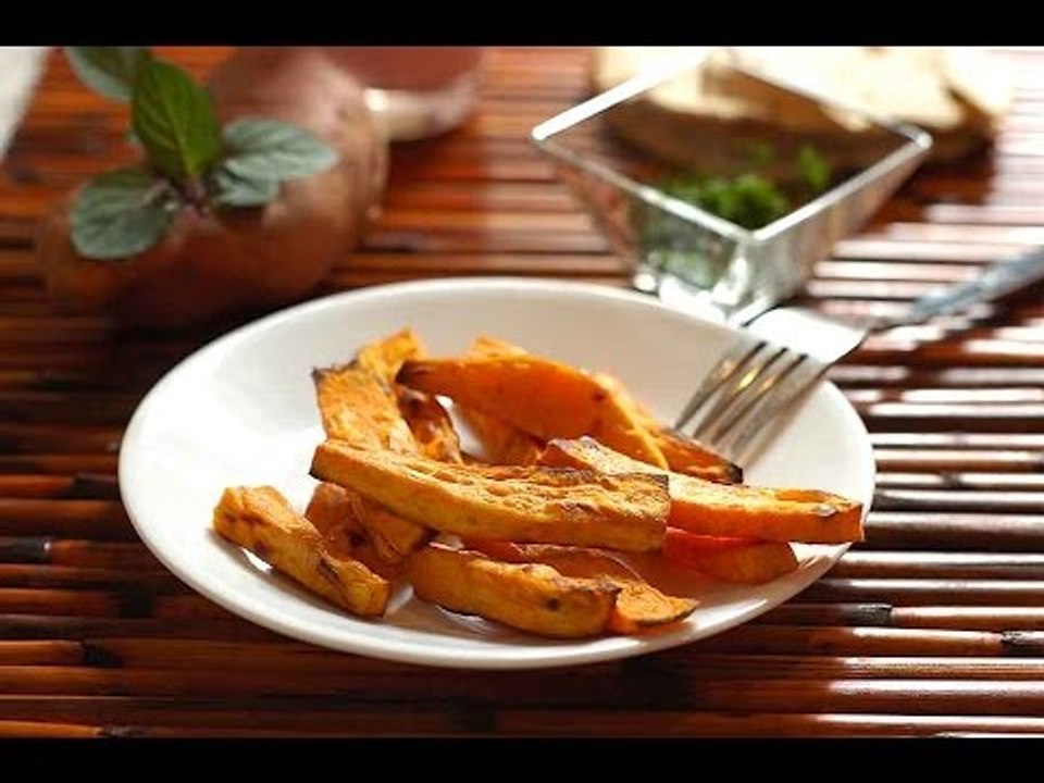 Bastones de camote horneados