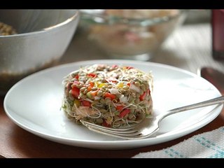 Timbal de lentejas con atún