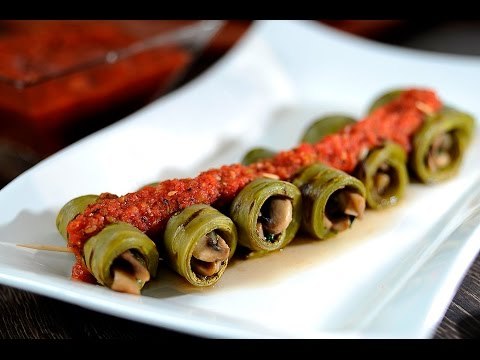 Nopales asados rellenos