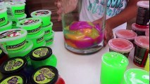 MIXING ALL MY STORE BOUGHT SLIMES!! Giant Smoothie | Toys AndMe