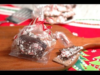 Lajas de chocolate con menta