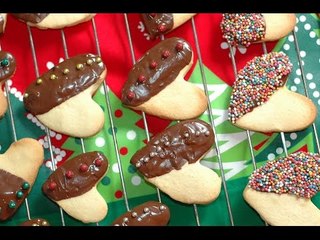 Galletas de corazones con chocolate