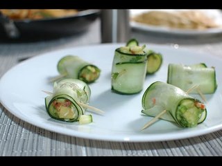 Rollos de pepino