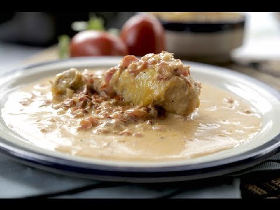 Pollo en crema de chipotle