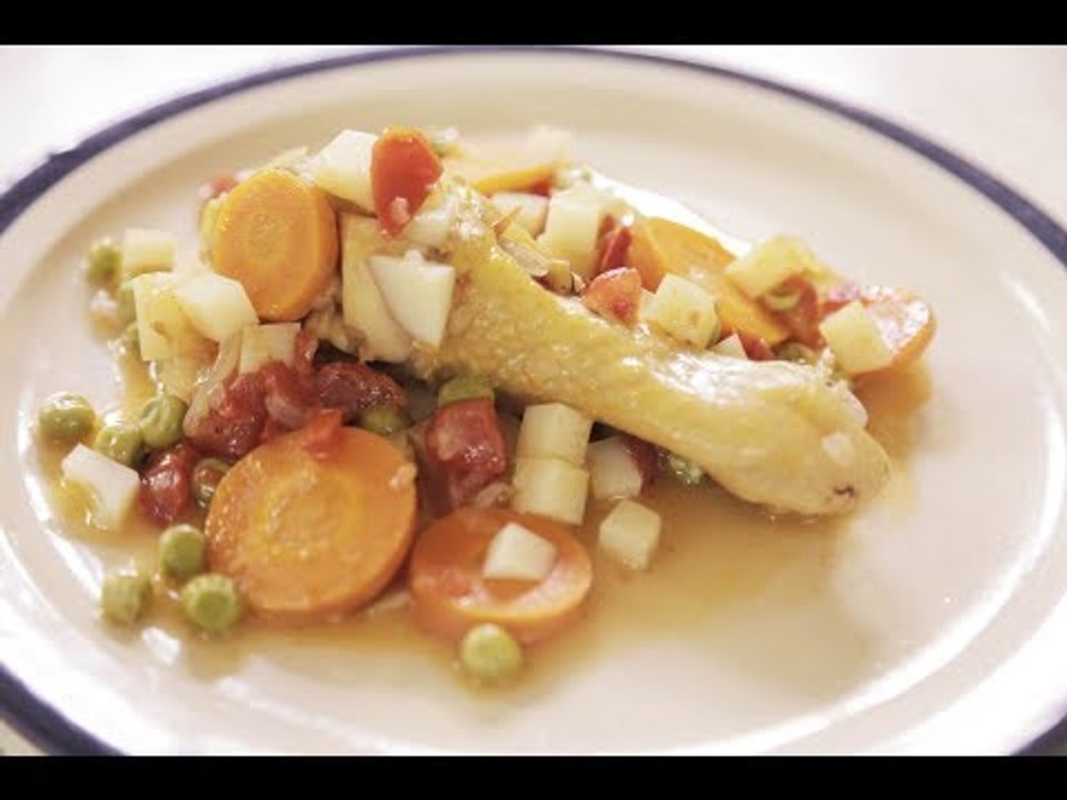 Estofado de pollo con verduras