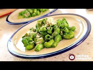 Coditos verdes con jamón