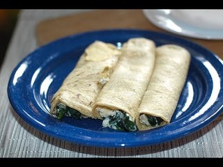 Tacos de espinaca con requesón