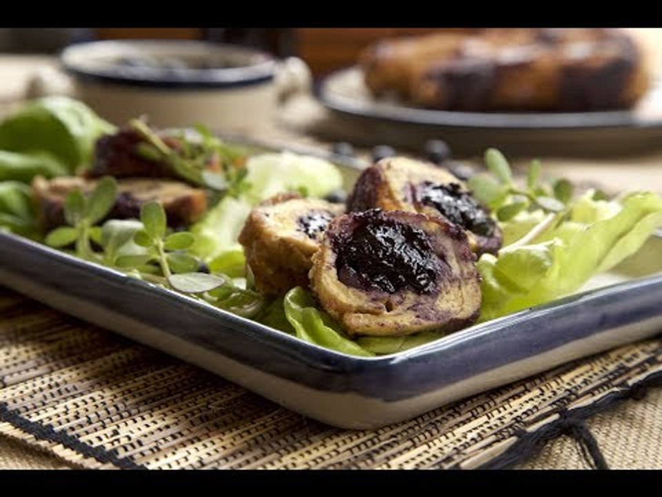Pechuga de pollo cordon bleu con blueberry