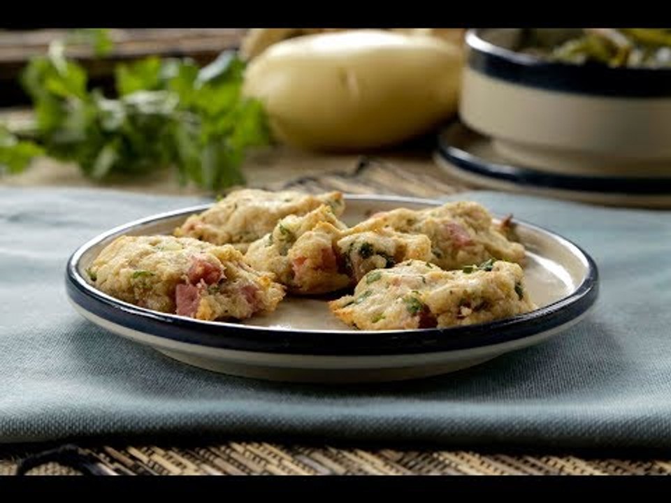 Nuggets de papa con jamón