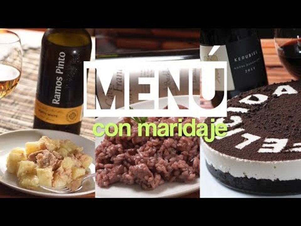 Menú con maridaje de vinos