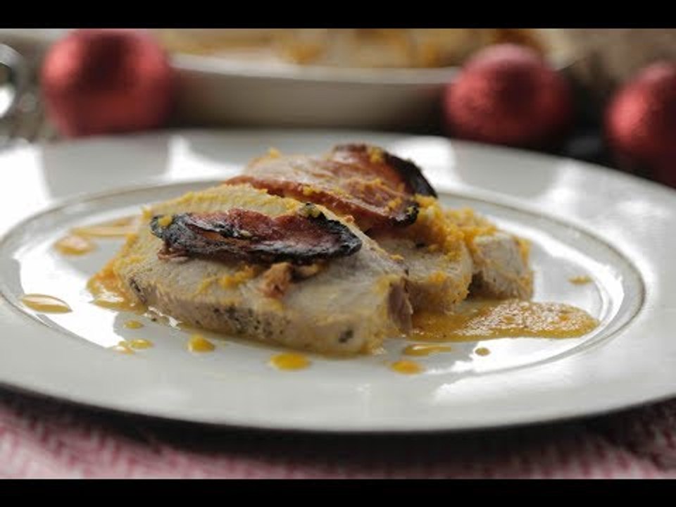 Lomo de cerdo con tocino