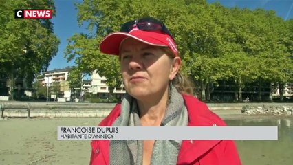 Le lac d’Annecy à son niveau le plus bas