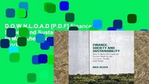 D.O.W.N.L.O.A.D [P.D.F] Finance, Society and Sustainability: How to Make the Financial System Work
