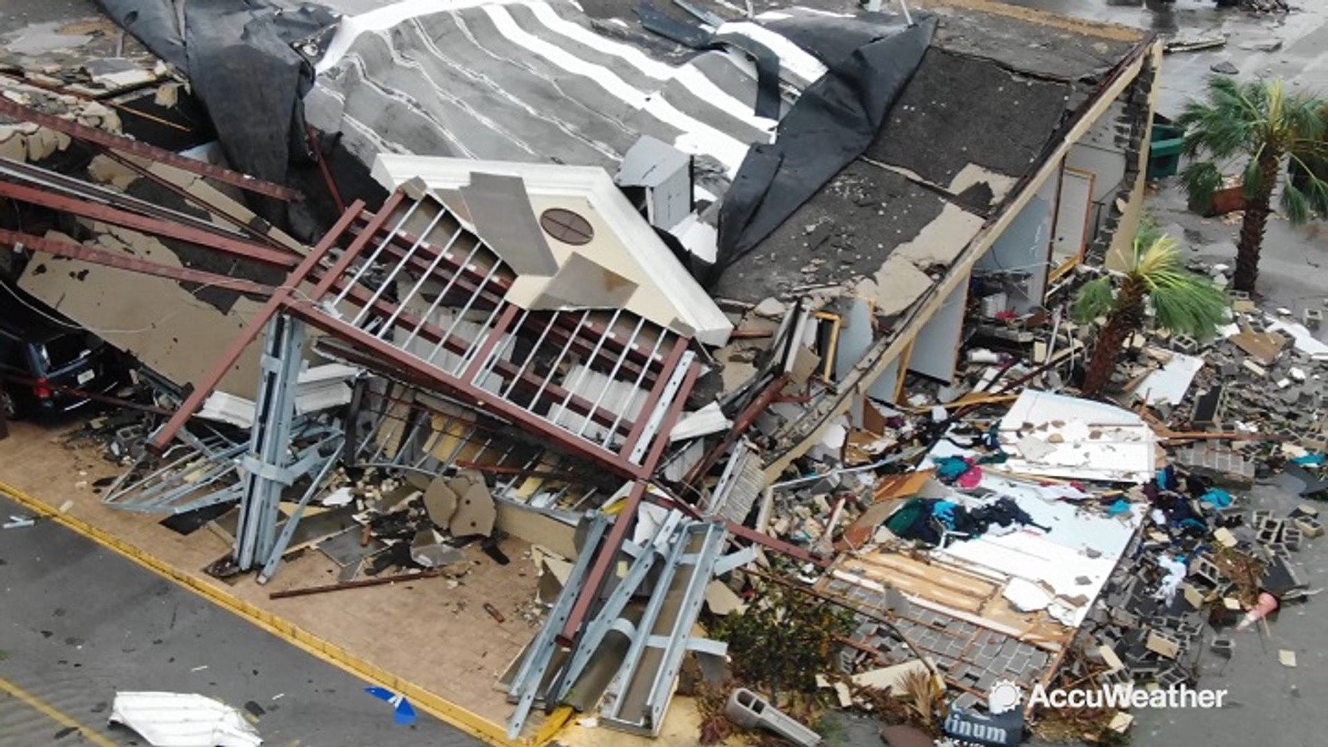 ⁣Hurricane Michael leaves behind widespread devastation after landfall