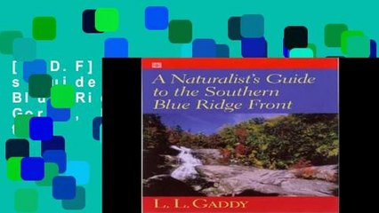 [P.D.F] A Naturalist s Guide to the Southern Blue Ridge Front: Linville Gorge, North Carolina to