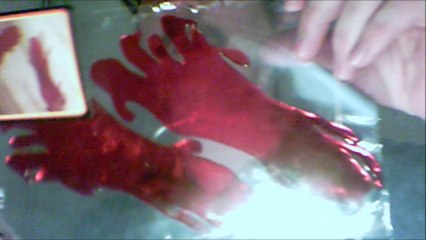 SHOW TIME BOX OPENING HALLOWEEN BLOODY FEET WINDOW STICKERS PART 5.