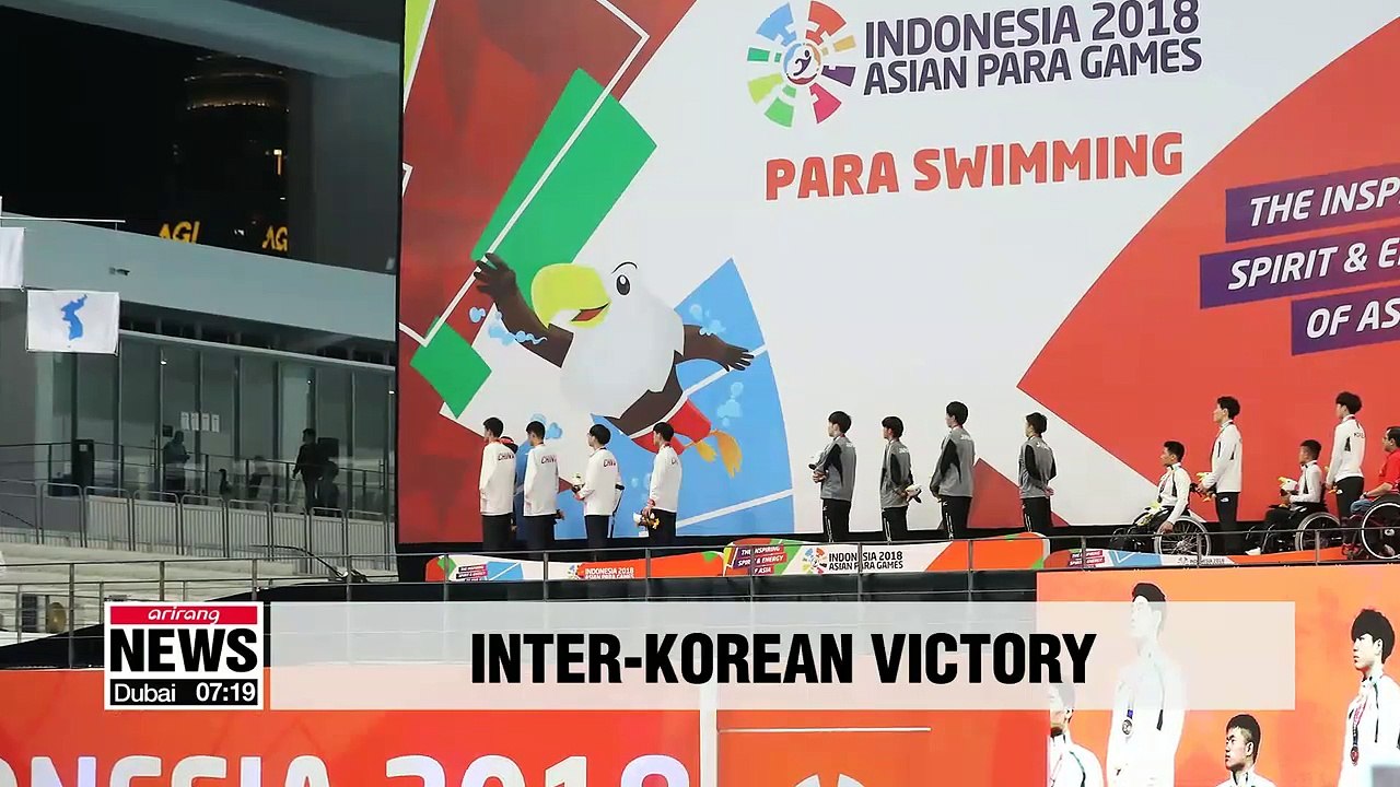 Unified Korean swimming team wins bronze medal...