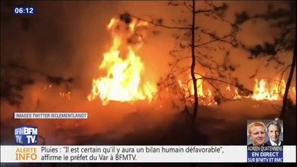 À Sénart, l'incendie est toujours en cours et a détruit une centaine d'hectares