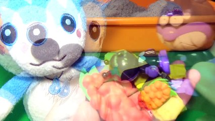 ガラピコぷ〜♪ムームーがどこでも砂場でたまご石を発見★アンパンマンのなかまたちが砂にかくれんぼしてるよ♪砂遊び おかあさんといっしょ人形劇 おもちゃアニメ anpanman