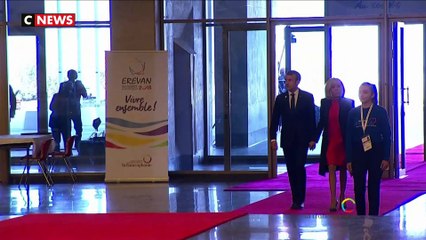 Emmanuel Macron est arrivé au Sommet de la Francophonie à Erevan