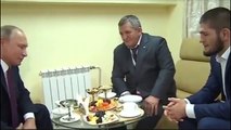 Владимир Путин встретился с Хабибом и поздравил его с победой
