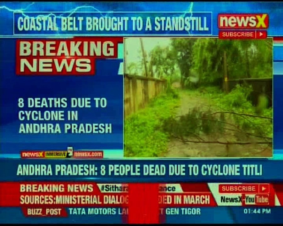 8 deaths due to cyclone titli in Andhra Pradesh