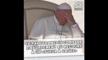 Le pape François compare l'avortement au recours à un «tueur à gages»