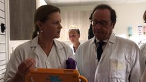 François Hollande à l’hôpital Rennes sud