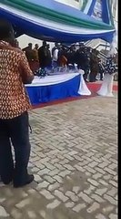 Earlier today in Freetown. -The commissioning of the newly constructed Freetown west Regional Police Headquarters. (20th November, 2015)