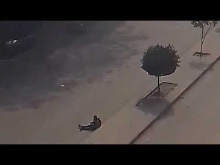 تصوير عن قرب لضرب النار علي ارهابي كنيسة مارمينا و احتشاد المصريين لضربه