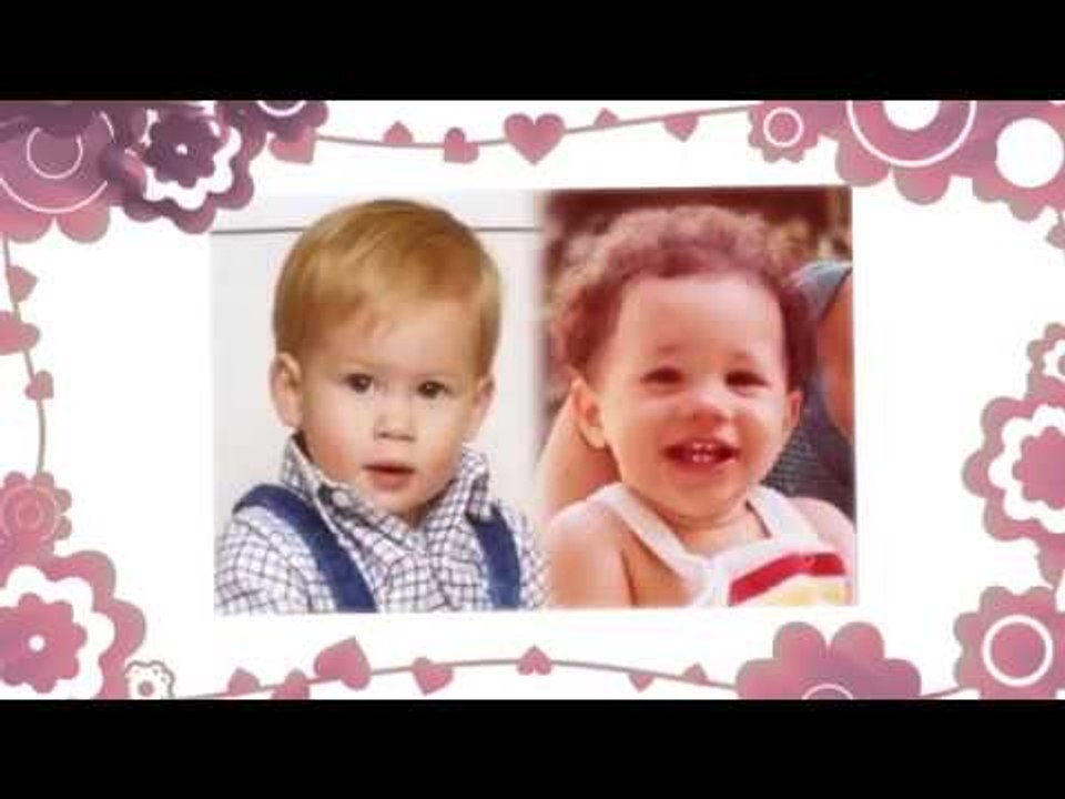 شاهد الامير هاري  مع زوجته ميجان في طفولتهما