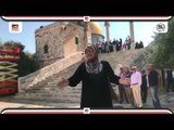 شاهد ماذا فعلت سيدة فلسطينية اثناء أقتحام ألإسرائيليين المسجد الاقصي