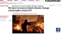 UN warns about the catastrophic implications of global warming in the not very distant future.Watch for more!