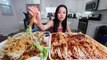 Super Spicy Chili Oil Noodles + Dumplings MUKBANG | Eating Show
