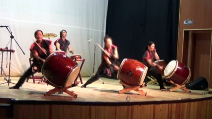 Kaman ilçesinde Japon davulu grubunun gösterisi ilgi gördü