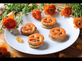 Halloween Cookies with peanut butter and chocolate