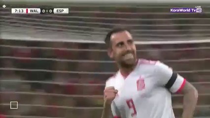 Paco Alcacer GOAL - Spain vs Wales 3-0 11/10/2018