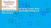 Review  Data Science for Business: What you need to know about data mining and data-analytic