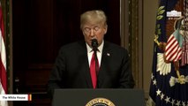 Trump Delivers Remarks On Fight Against Human Trafficking