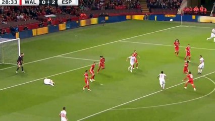 Paco Alcacér 2nd Goal - Wales vs Spain 0-3 11/10/2018