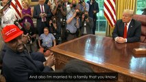 Kanye West calls Donald Trump Superman at White House