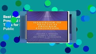 Best product  Handbook of Practical Program Evaluation (Essential Texts for Nonprofit and Public