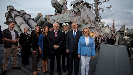 نتنياهو من على متن مدمّرة أميركية: ملتزمون بمنع إيران من توسيع إمبراطوريتها