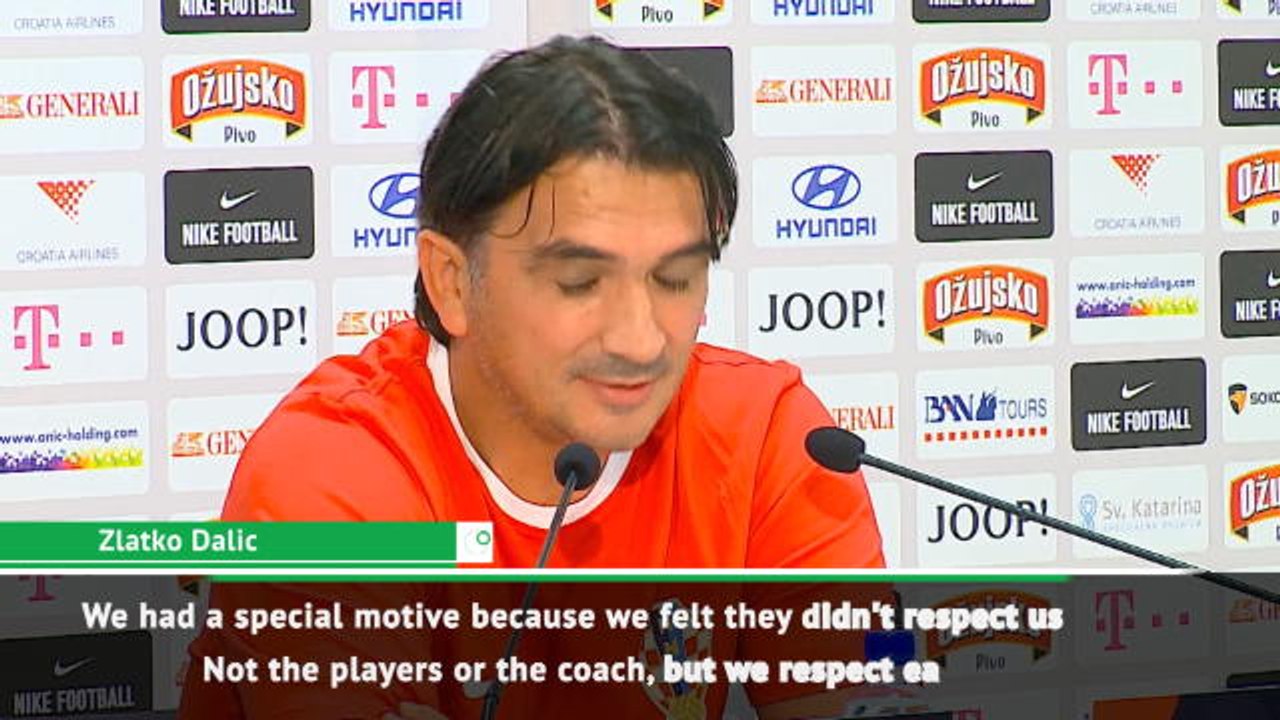 "England didn't respect us" - Zlatko Dalic